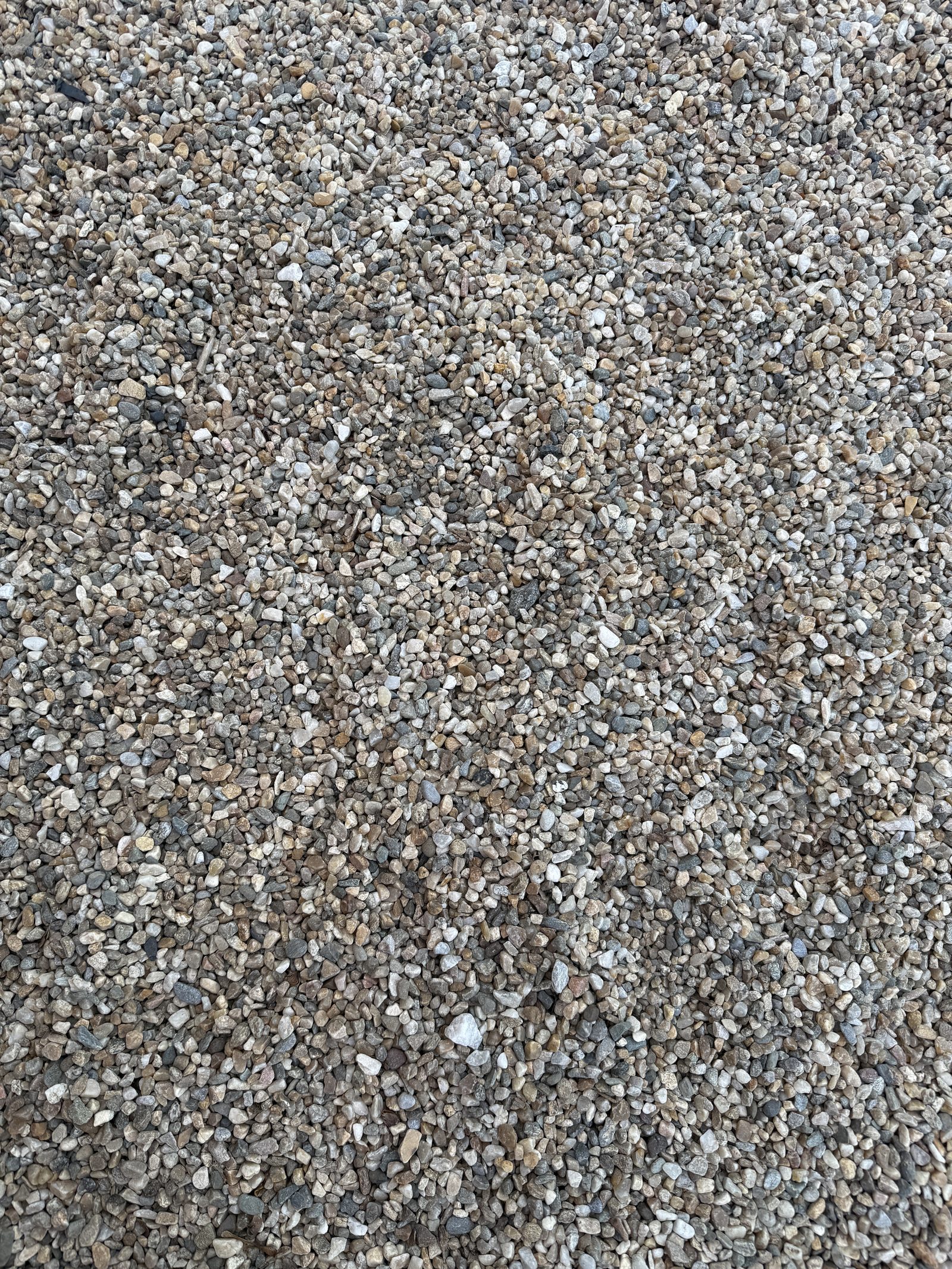 Native river-washed pea gravel, 3/8